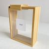Bamboo Grain Storage Container Food Condiment Dispenser Transparent Sliding Lid Kitchen Storage Tank For Cereal, Rice, Flour