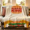 Food B Burger K King Throw Flannel Throw Blanket Suitable for Sofa Living Room Bedroom