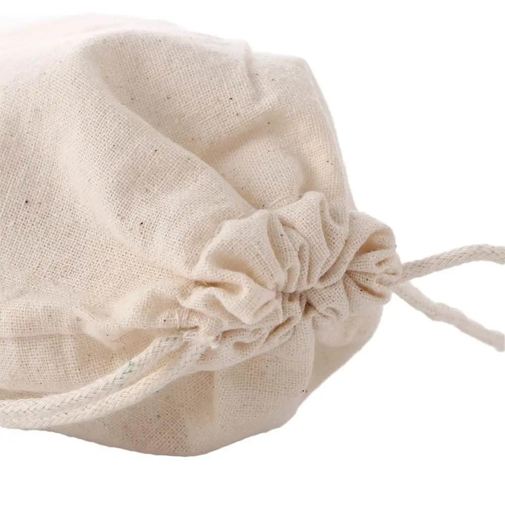 Storage Rice food Dustproof Packaging Reusable Travel Cotton Home Storage Storage Bag Organization Drawstring Bag