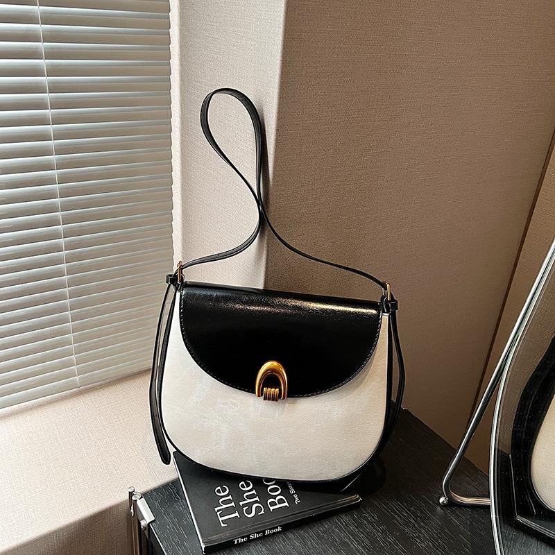 

Ретро сумка женская 2025 новая модная сумка через плечо нишевый дизайн сумка под мышкой женская высококлассная сумка-мессенджер сумка-седло