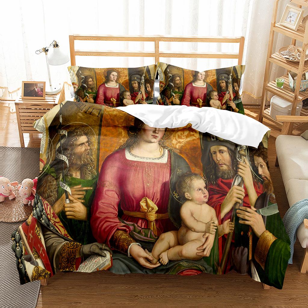 Comforter Christianity Bible Jesus Theme Religion Christian Cross Black Polyester King For Kids Adults