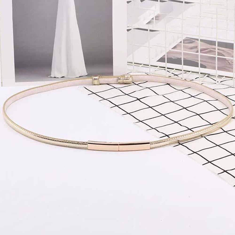 Versatile Thin Buckle Belt Solid Color Women Waistband Simple Patent Leather Belt  Waist Seal