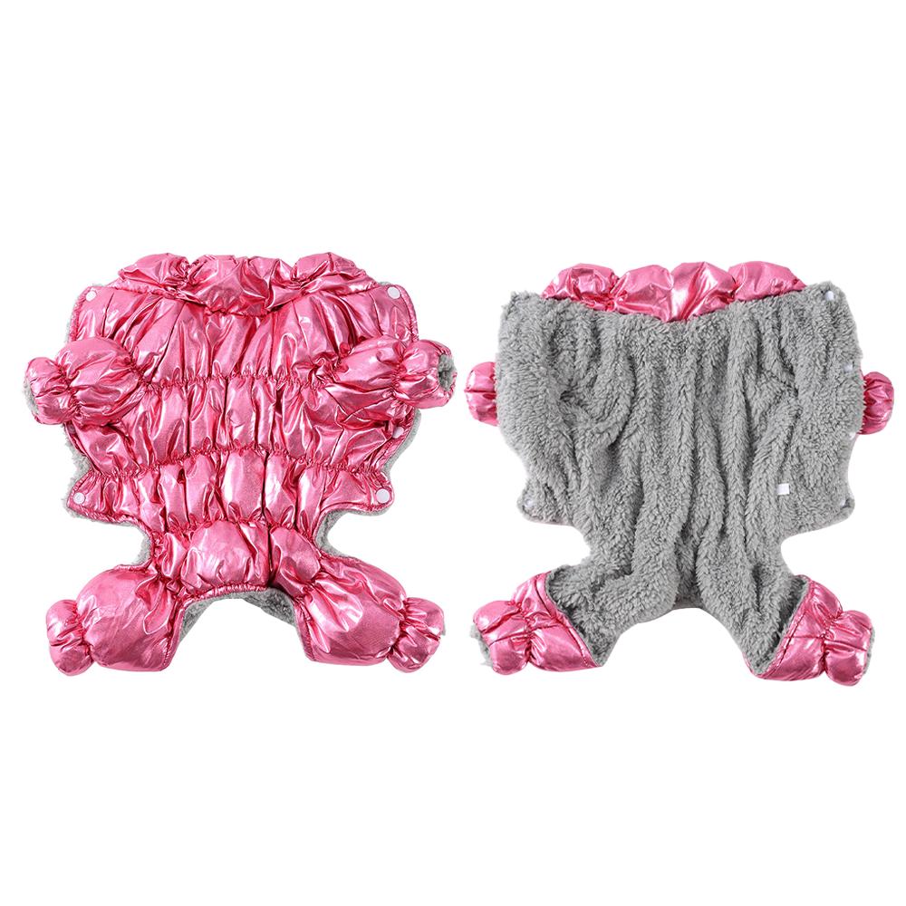 

Водонепроницаемое уличное теплое пальто для питомцев на зиму, утолщенная флисовая куртка для собак мелких и средних пород, бульдог, шнауцер, мопс, костюм для питомцев S розовый