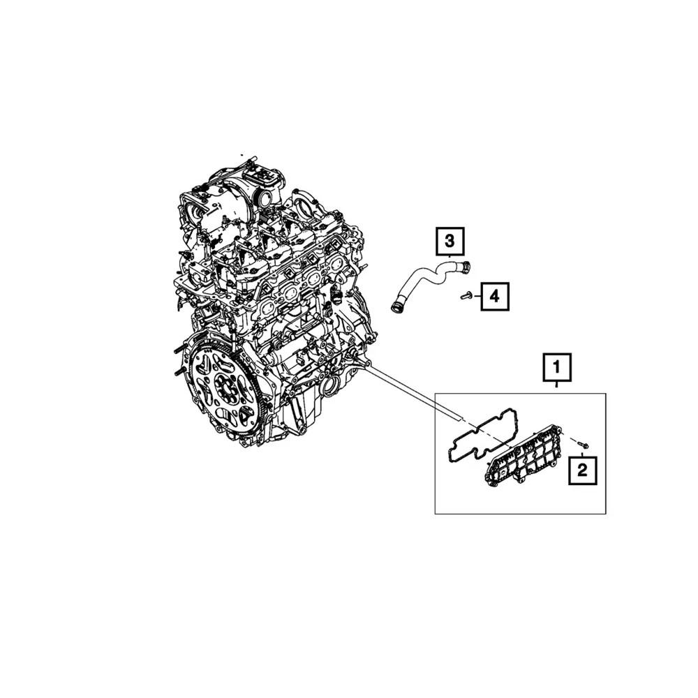 Engine Oil Separator For 18-21 Jeep Wrangler Cherokee 2.0L 4893609AD, 4893688AC
