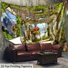 1 Stück Ruhige Gartenlandschaft Wandteppich zum Aufhängen, Dekorative Stoffleinwand für Schlafzimmer, Wohnzimmer, Wohnheim & Heimdekoration