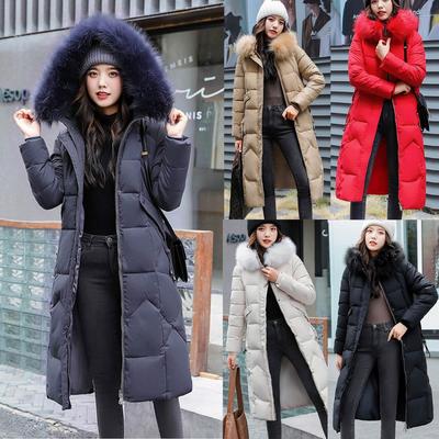 Women's Fashion Autumn And Winter Slim Mid-Length Thickening Warm Cotton Jacket
