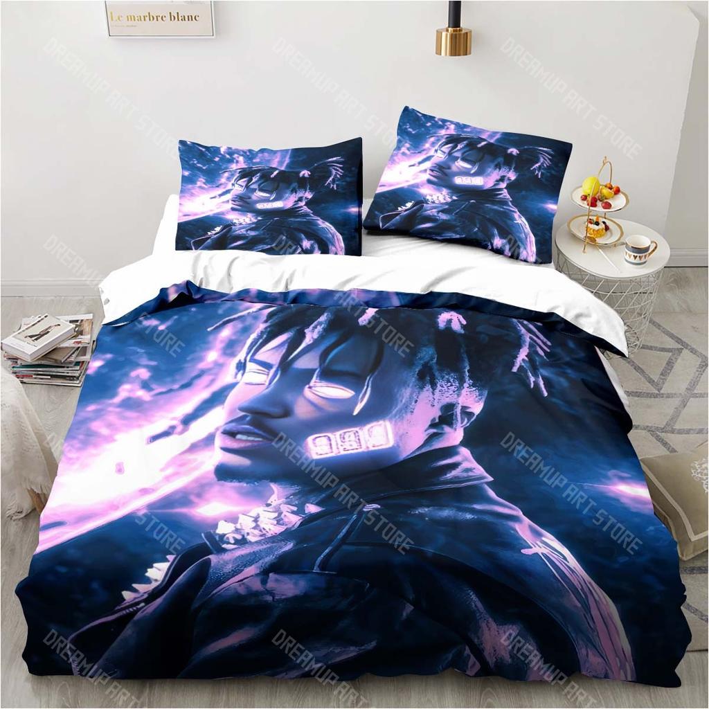 3D Rapper Juice Wrld 999 Bettwäsche-Set Bettdecke Bettwäsche-Sets Kissenbezug Bettbezug Kinderzimmer Bettwäsche-Set Luxus Geburtstag