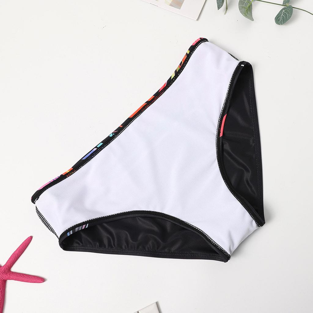 Women's Fashion Sexy Leaf Print High Waist Split Swimsuit Bikini