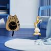 Sculpture Wall Ornament Cute Silent Clock Statue Collection for Living Room Bedroom Kitchen