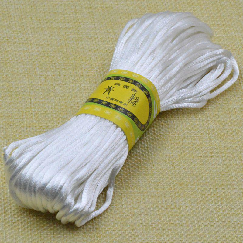 Line 5 Chinese Knot Wire, Bracelet Jewelry Accessories Braided Rope Diy Handmade Material Silk 20 Meters Per Tie