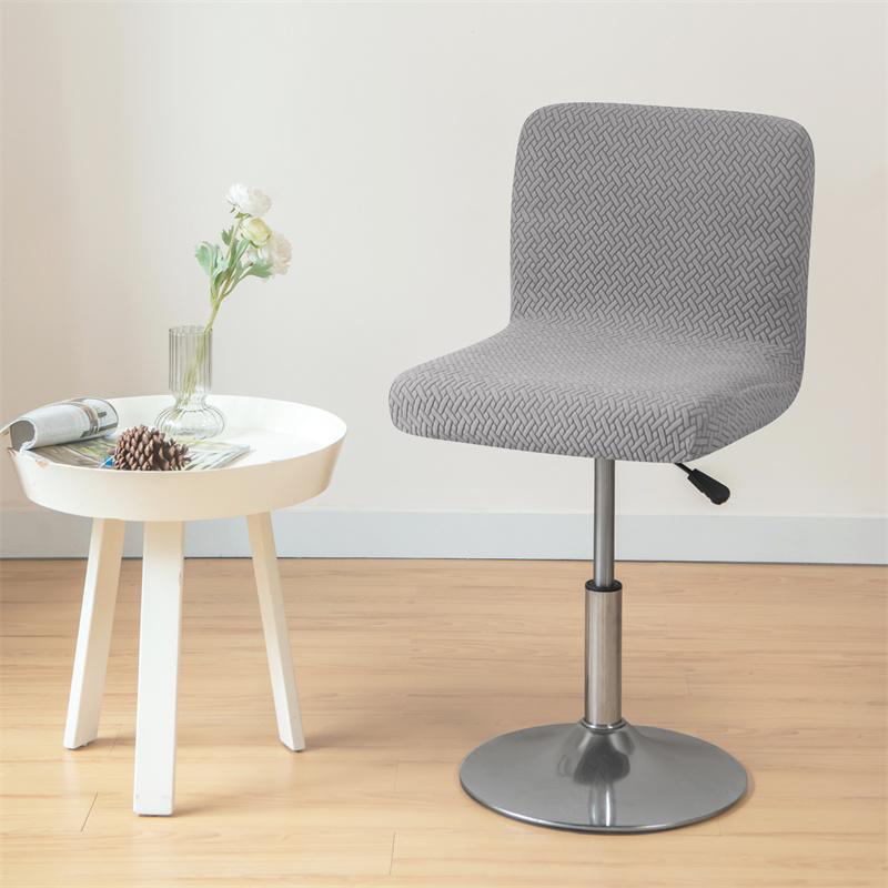 Jacquard Bar Chair Cover All-inclusive Bar Stool Seat Covers Short Back Four Season Universal Protective Cover for Dining Room