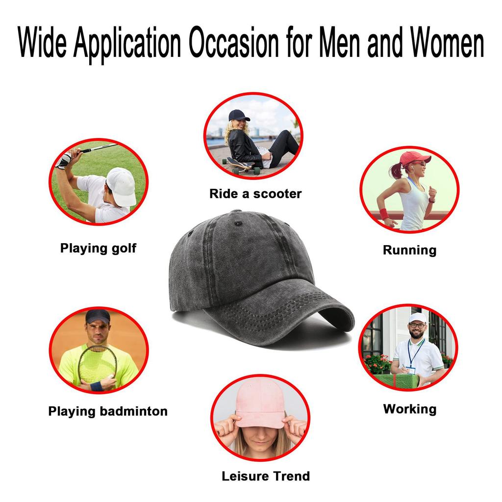Baseball Cap Golf Dad Hat Adjustable Original Classic Low Brim Cotton Hat Unstructured Plain Hat Men'S And Women'S