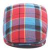 Leichte Atmungsaktive Karomuster Baskenmützen in Kontrastfarben, Retro Vintage Unisex Flache Hüte, Britische Freizeitkopfbedeckung