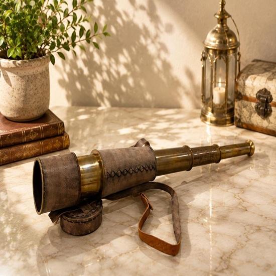 Brass Telescope Engraved Nautical Spyglass Gift Him