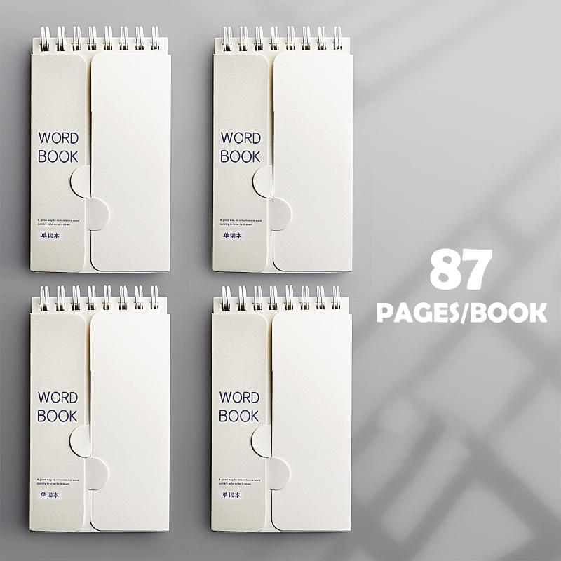 Tragbarer Vokabel-Merknotsblock - Kurzschrift-Spiralheft zur Planung und zum Auswendiglernen mit Abdeckfunktion