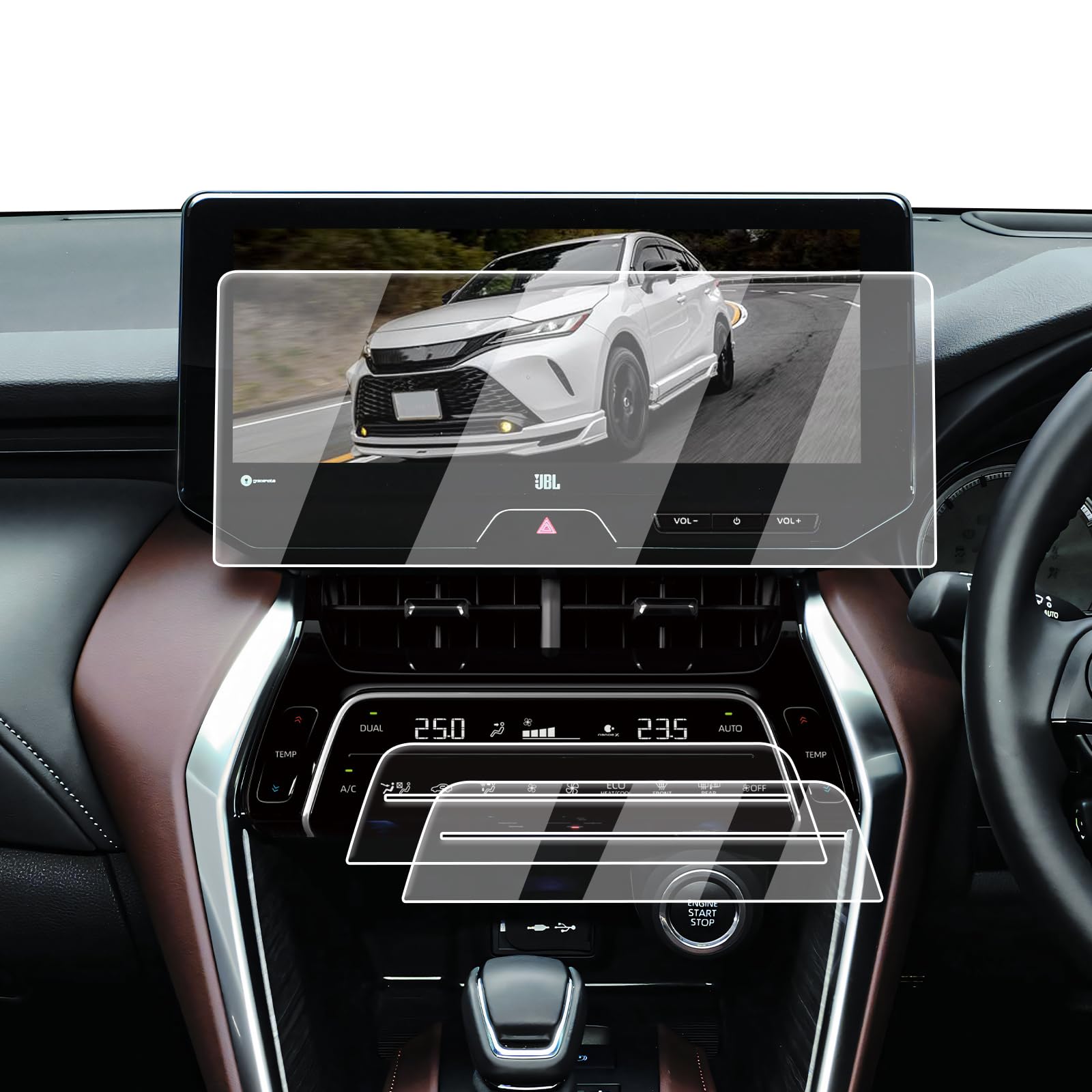 

ECOZEN Toyota Harrier 80 серия улучшенная дюймовая навигация закаленного 1 шт. кондиционера защитной пленки Улучшенная версия 80 Harrier phev