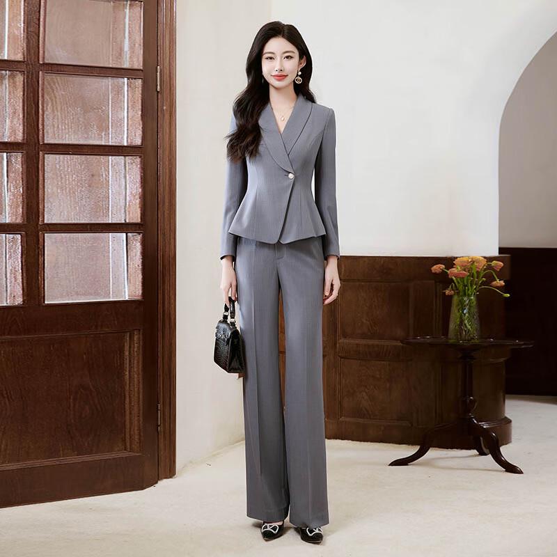 Trolman Damen Graues Professionelles Anzug-Set