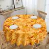 1 Piece of Autumn Leaf Round Tablecloth - Thanksgiving Mappur Kitchen and Dining Room Table Coverzyc