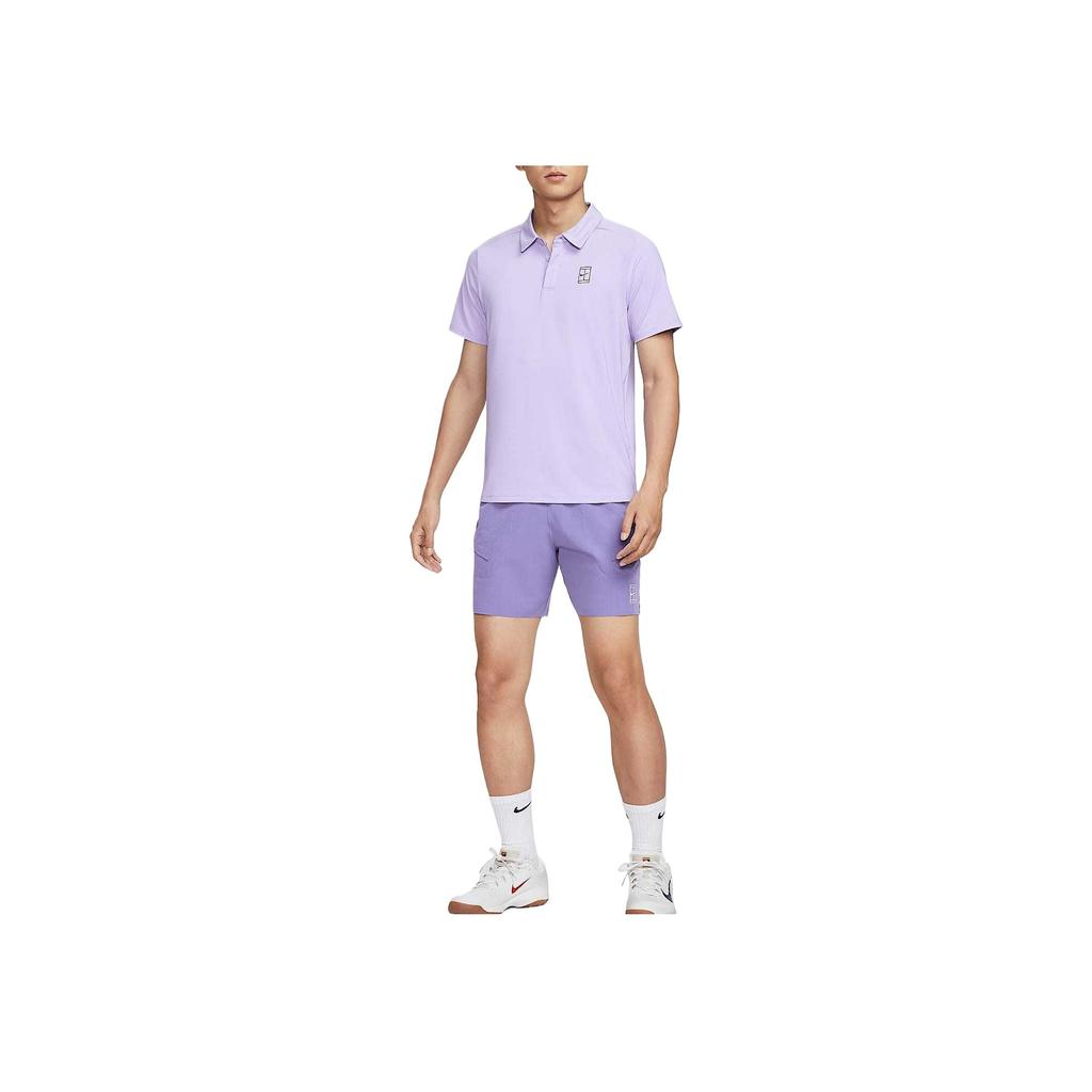 Nike Court Advantage Dri-Fit Comfortable Versatile Simple Fashion Short Sleeve Polo Shirt Men tops Soft-Purple FZ6908-515