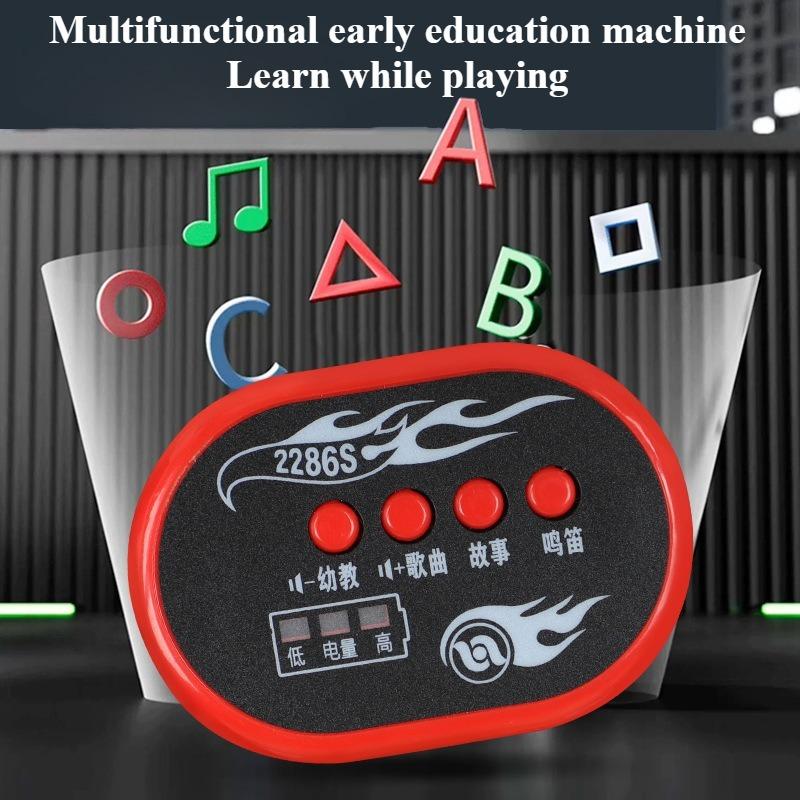 Kids Electric Motorcycle with Music & LED Light Rechargeable Vintage RC Kids Tricycle Harley Toy Early Education for Boys & Girl