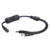 Inline On Off DC5521 Barrels Power Splitter Cable, 5.5X2.1Mm Female To 2 Male Double Output Cord for Two Device Power Routing In Compactly Desktop