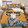 Leopard Sheep Pattern Bedding Quilt Set Quilt Cover Pillowcase Home Decoration Birthday Gift (1 * duvet cover + 2 * pillowcase, without core)