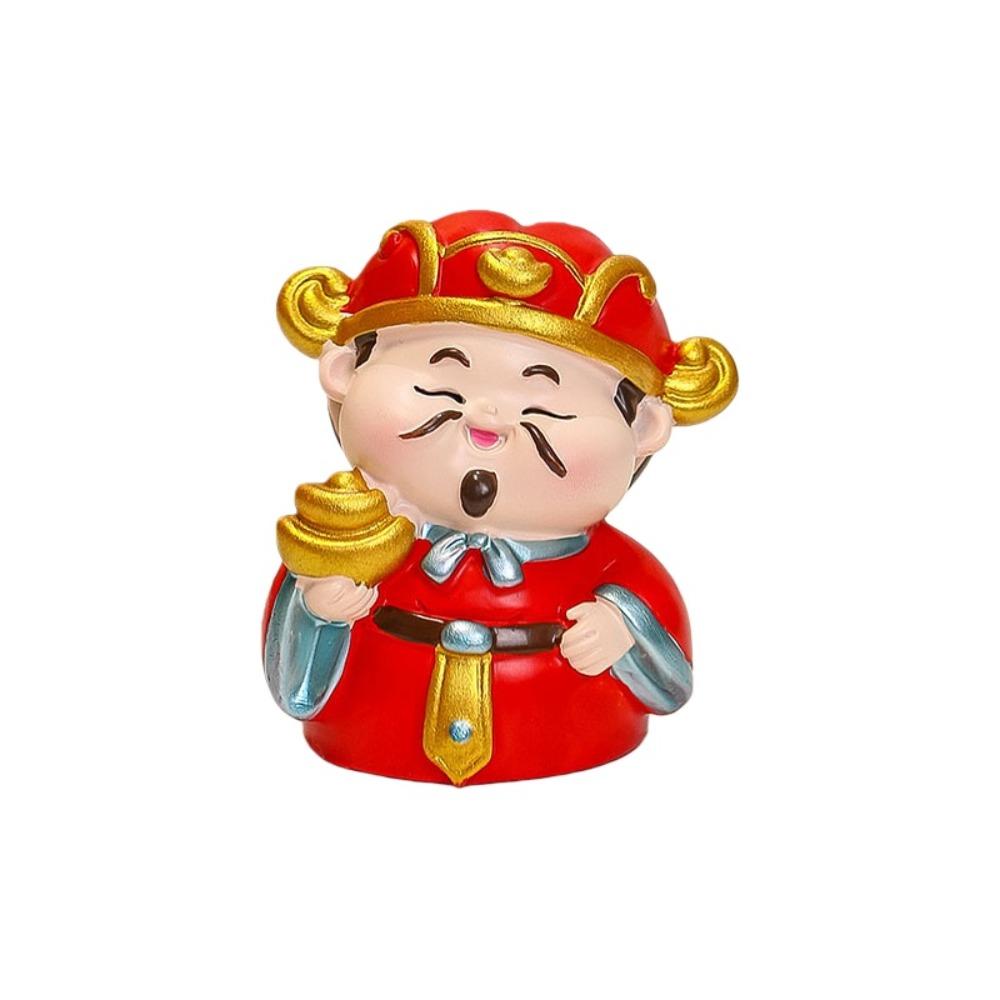 Resin Chinese Wealth God Ornament Guanyin Chinese God Chinese New Year Figurines Tathagata Maitreya New Year Mascot Doll