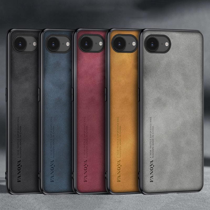 Für iPhone 16E Hülle Luxus PU Leder Handyhülle Für iPhone 16 E iPhone16E Rückseite Stoßfestes Silikon Matt Vollschutz