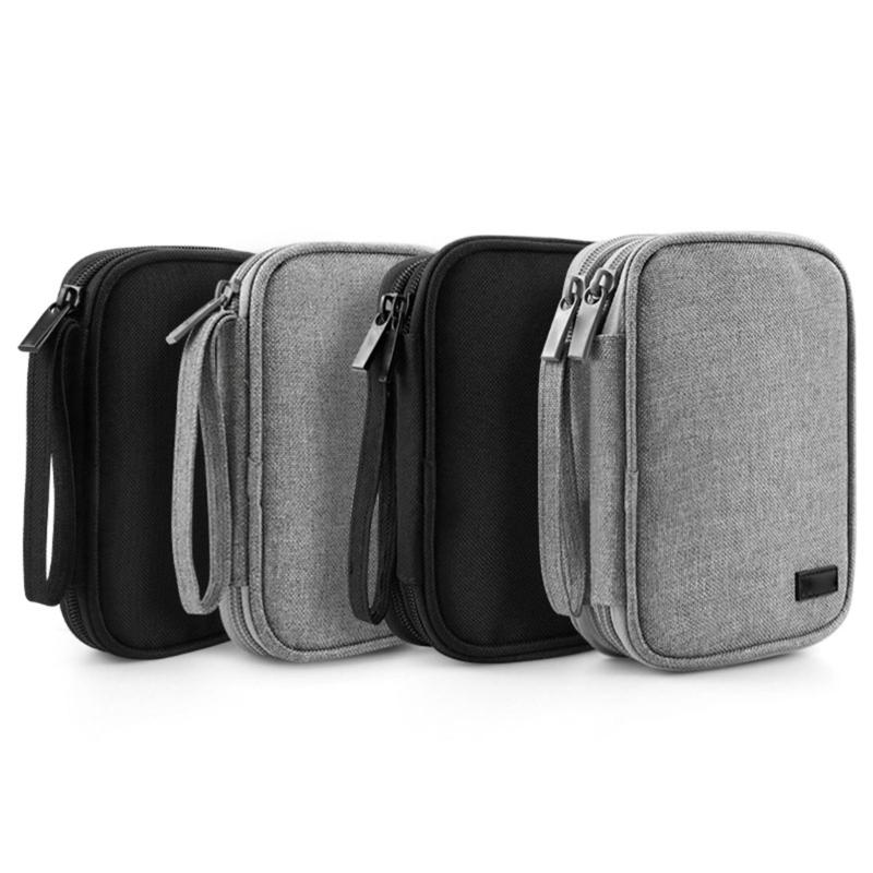 Convenient Hard Disk Storage Sleeve Hard Drive Holder Power Banks Organizer Bag Earphone Case for Business Professionals