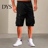 Outdoor Shorts Men Cargo with Reinforced Pockets Elastic Waistband Fitness Lightweight Sweatpants Wide Leg Running Casual Lounge Short Pants
