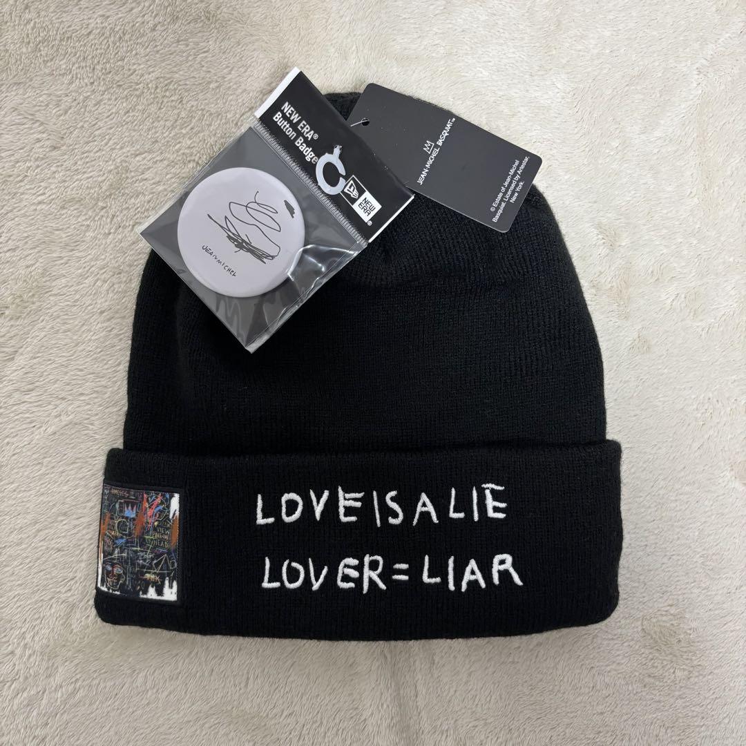 

[Б/У] Редкая/Вязаная шапка New Era x Basquiat Лимитированная коллаборация Арт-значок Черный x Белый
