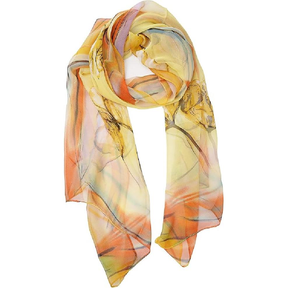 TWÓJ UŚMIECH Damski/Kobiecy Lekki Szal Szal z Mieszanki z Nadrukiem Kwiatowym/Jednokolorowy Na Sezon Wiosenno-Letni