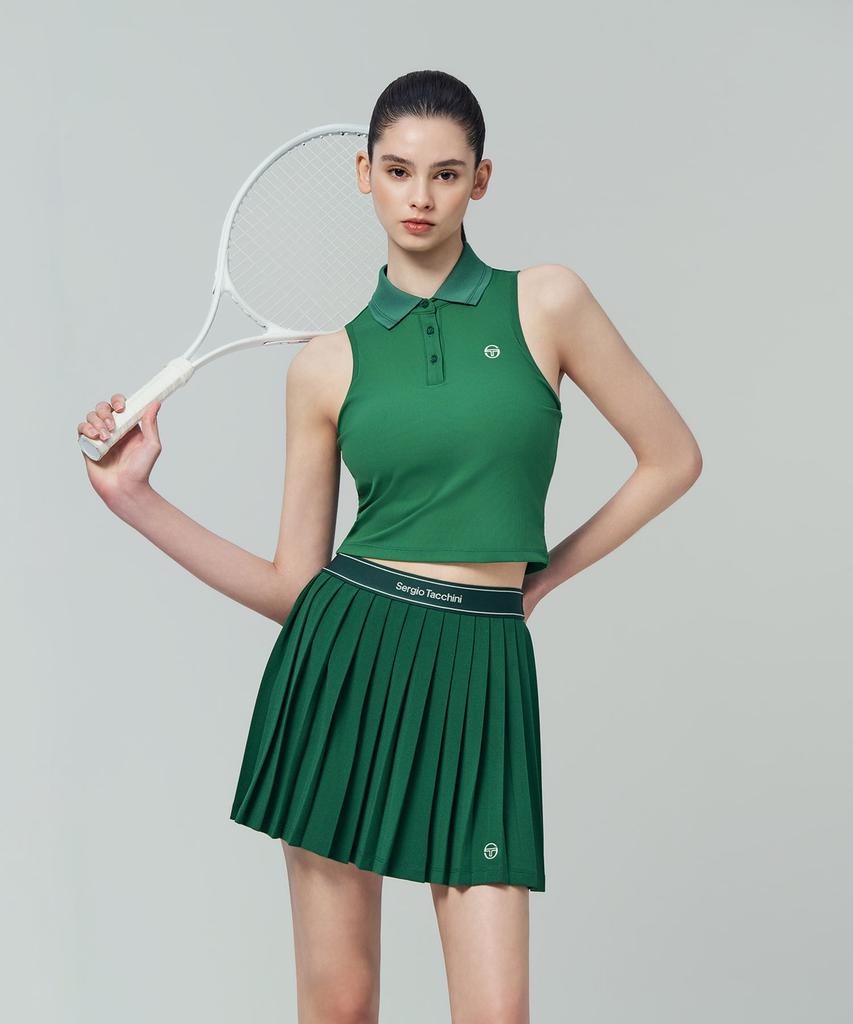 SERGIO TACCHINI W Rib Slim Sleeveless Polo (Green)
