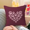 Cute Dog Paw Theme Maple Design Cushion Cover Happy Autumn Harvest decor Holiday Decorati Pillow Cover