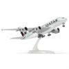 1/240 Scale Qatar A380 Diecast Resin Airplane Model Toy Kits with Stand Wheel for Aviation Enthusiasts Gifts or Decorations