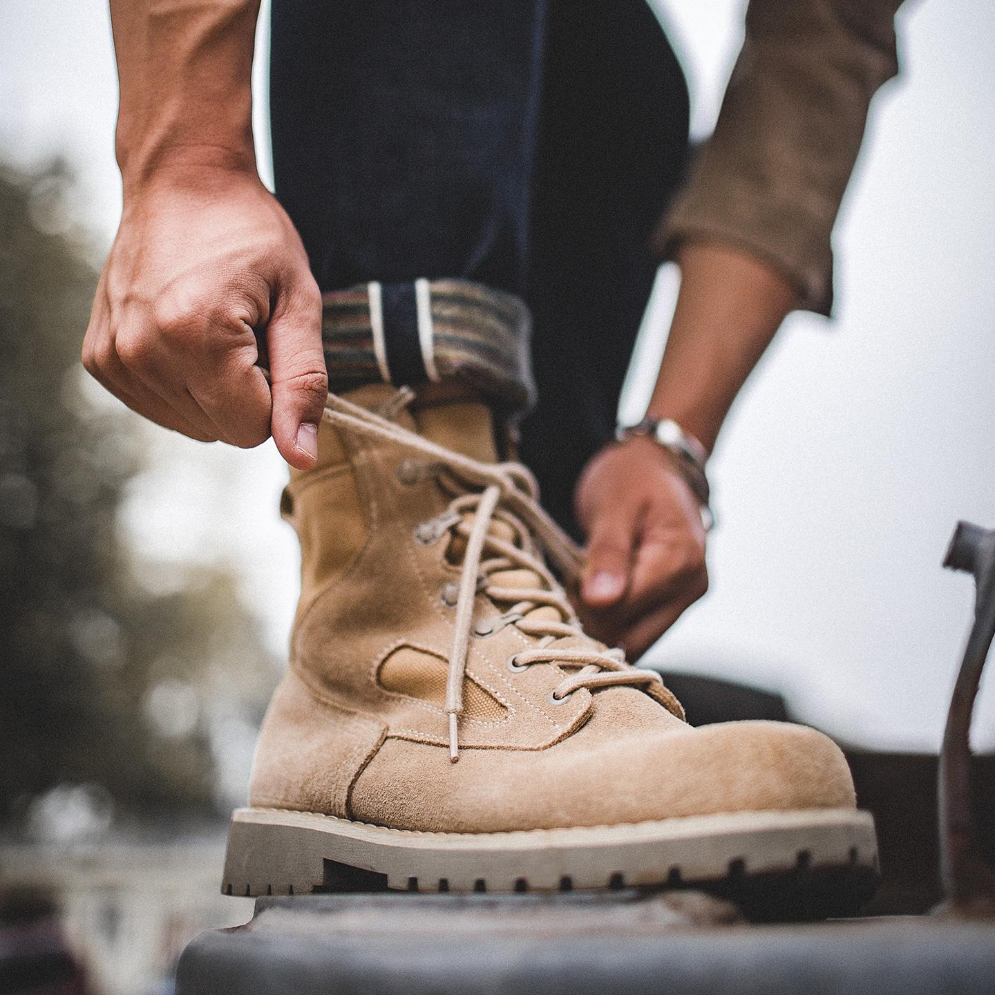 Maden Vintage Khaki Suede Desert High