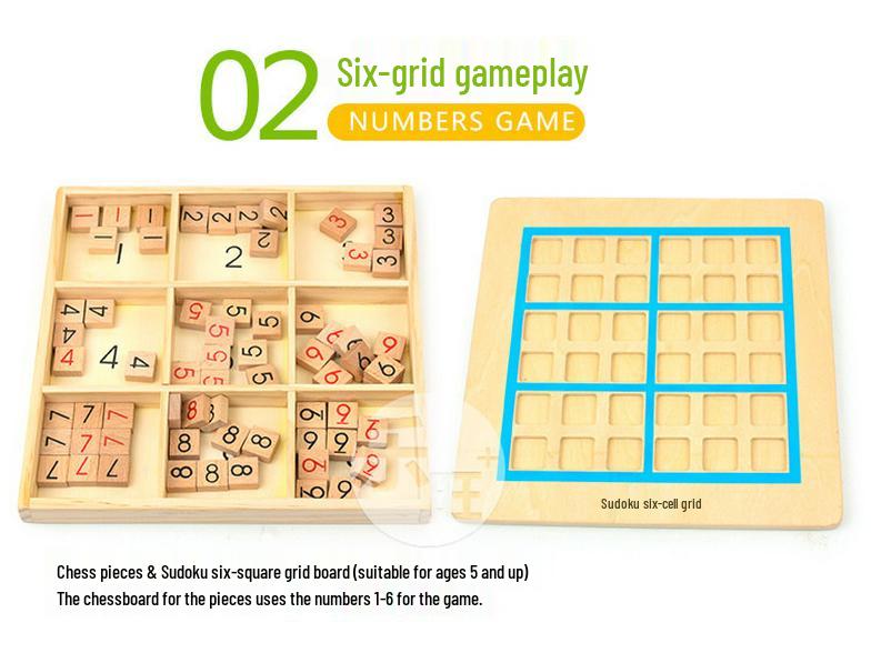 Wooden Sudoku Chess for Kids: Educational Game for Developing Logical Thinking