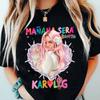 Letní Karol G Bichota Bavlněné tričko s kulatým výstřihem Pánské Dámské Ležérní Kawaii Trička s krátkým rukávem Topy Streetwear Nadměrné y2k Top ropa