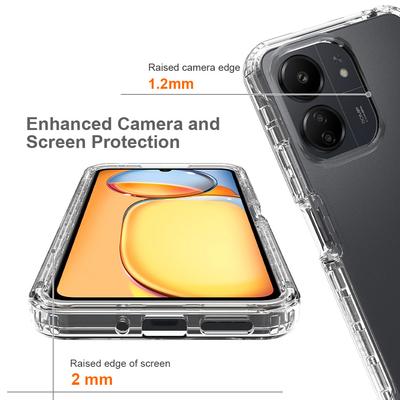 For Xiaomi Redmi 13C 4G/13C 5G/Poco C65 4G Phone Case 3-in-1 PC+TPU Protective Cover with PET Screen Protector