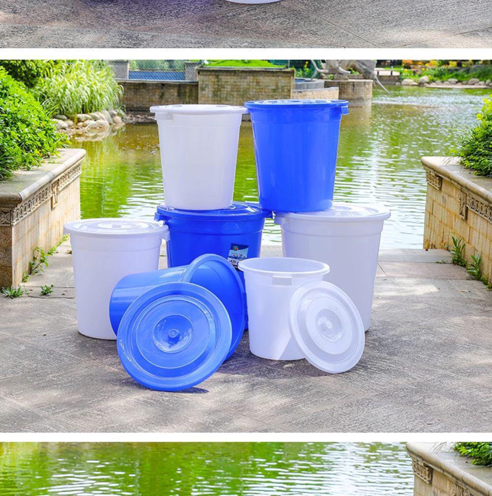 Extra Large Thickened Plastic Bucket with Lid for Household, Water Storage, Enzyme Fermentation