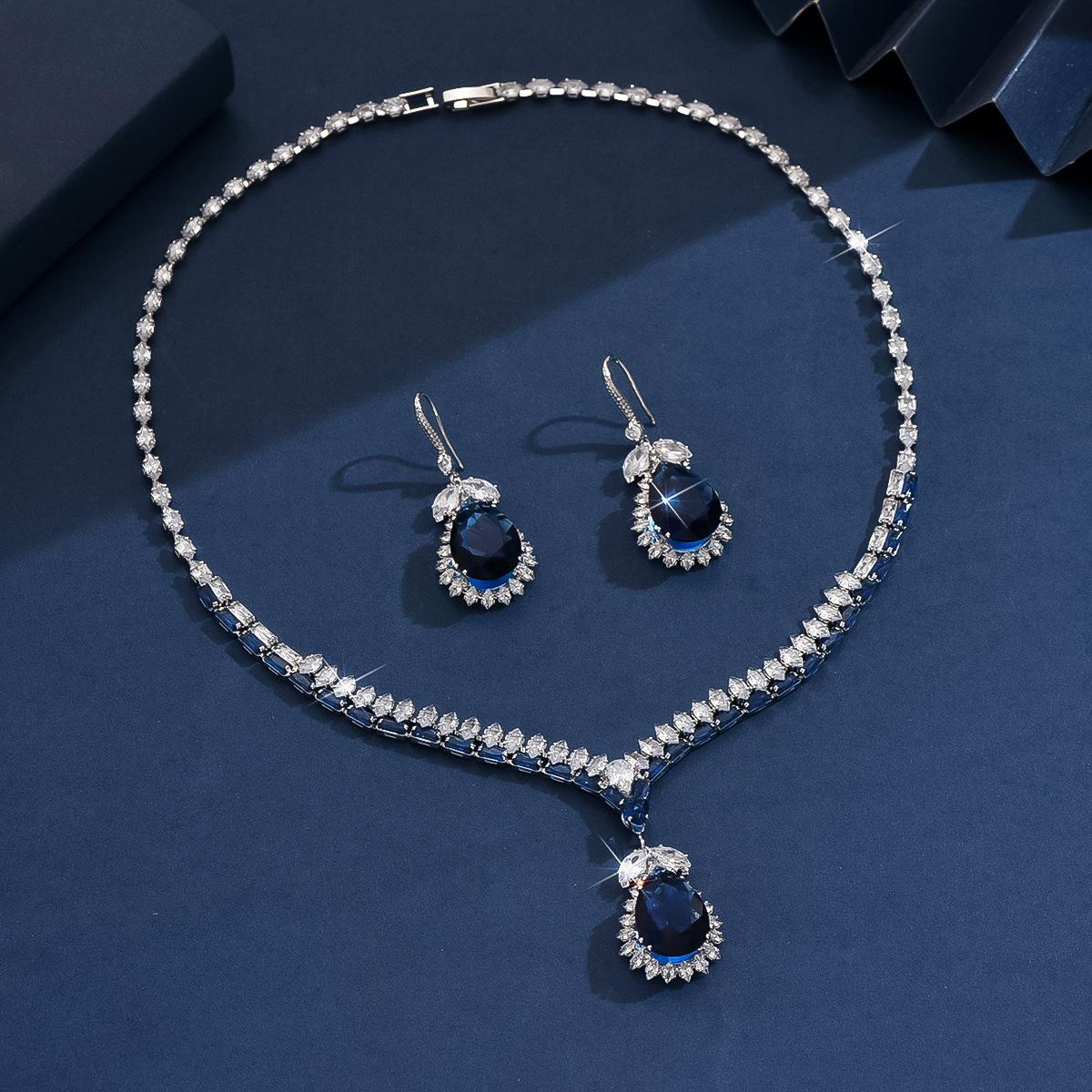 

Wind Luxury Bridal Jewelry Set Necklace Casual Simple Chain Jewelry