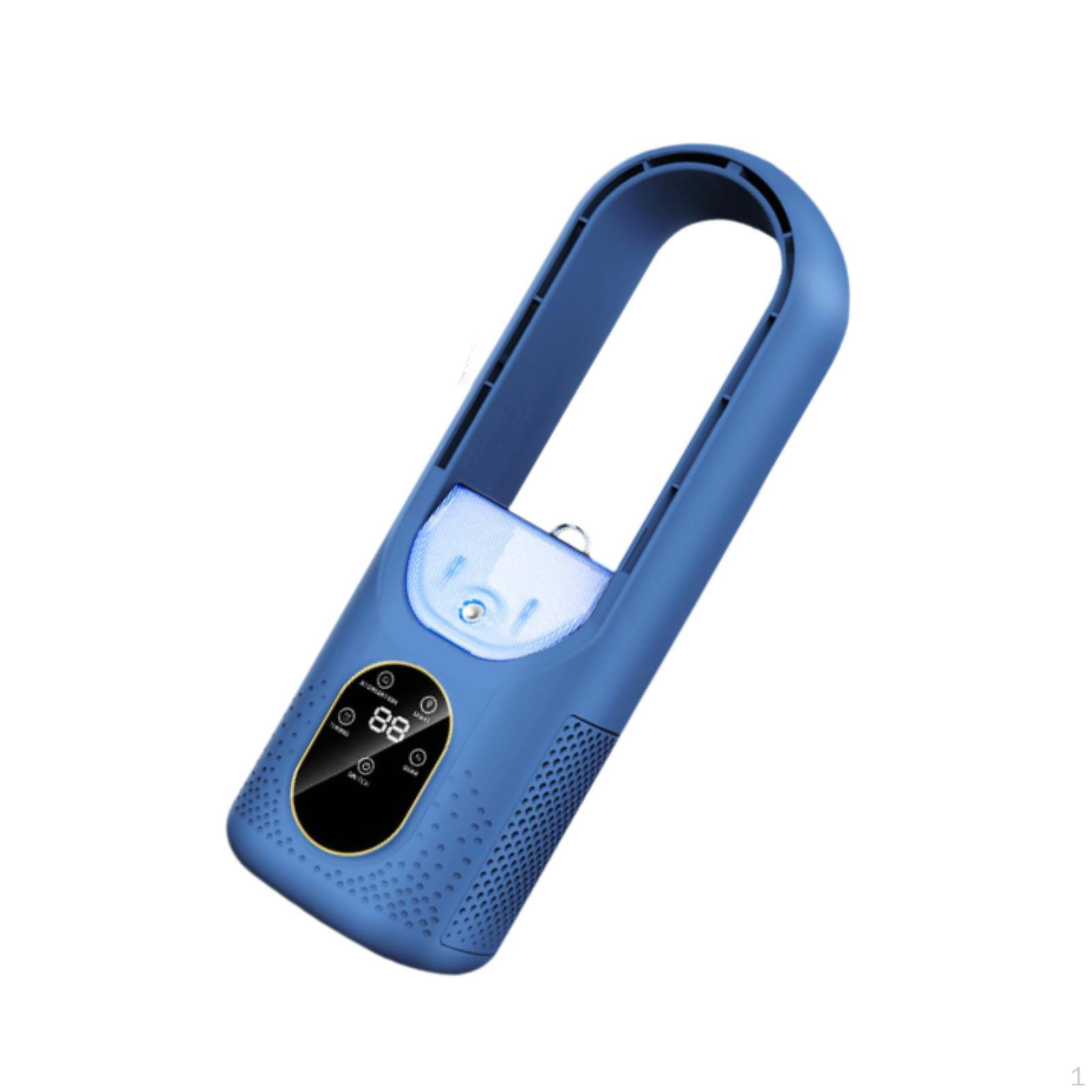 

Bladeless Cooling Fan USB Personal Desk Quiet with Humidifier Portable Air Conditioner for синий