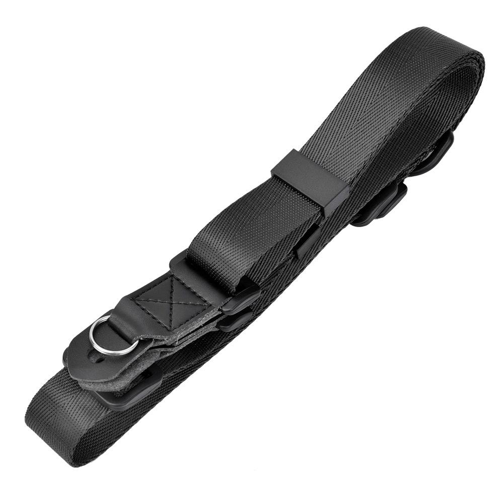 Universal Nylon Quick Adjustable Camera Neck Shoulder Carrying Sling Strap Belt with Metal Ring for DSLR Mirrorless  Instant CameraBlack