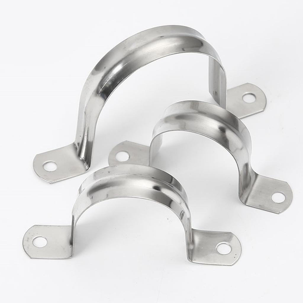 Heavy Duty Saddles Pipe Clamp Metal Water Tube Holder Bracket 2 Hole for Enhances Durability and Corrosion Resistance