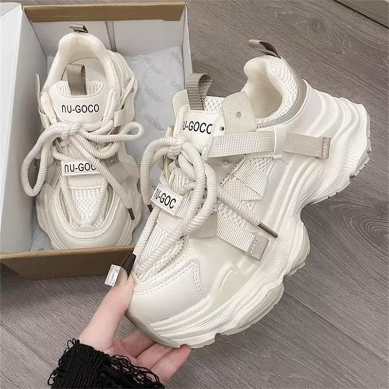 

Sports Dad Shoes, Women s Versatile Thick-soled Shoes, Lightweight and Breathable Running Shoes 40 бежевый