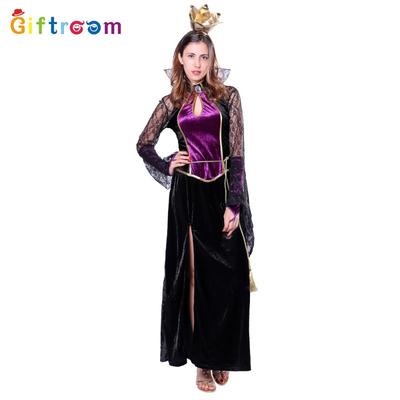 Halloween Witch Vampire Snake Demon Purple Crown Witch Game Character Parody Costume