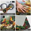 1Pcs Anti Fatigue Kitchen Rugs,  Rooster Print Waterproof Non-Slip Thick Cushioned Kitchen Mat Heavy Duty Comfort Standing Mat for Kitchen