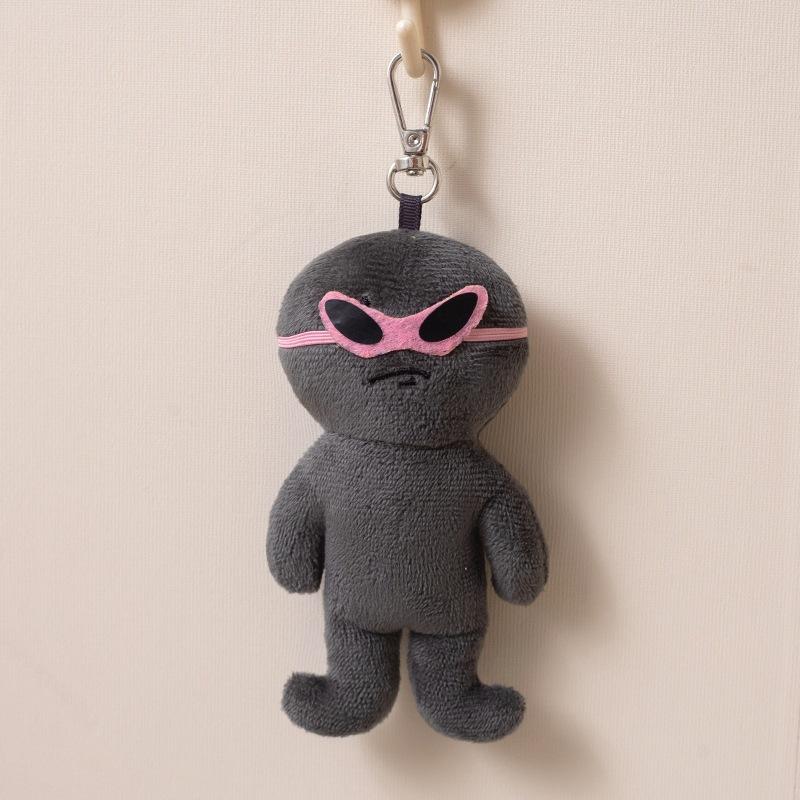 Cartoon Funny Expression Alien Doll Pendant Plush Toy Doll Bag Hanging Keychain