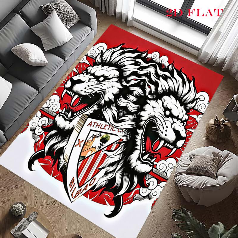 Athletic Club Logo Teppich für Wohnzimmer Schlafzimmer Zuhause Sofadekoration, rutschfeste Bodenmatte für Kinder zum Spielen