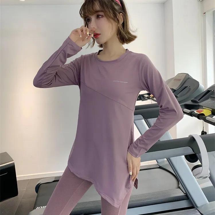 

Женский костюм из двух частей для йоги и фитнеса — мода весна/осень для пилатеса, бега и спорта XXL 130-145 Jin